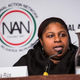 Samaria Rice, the mother of Tamir Rice, speaks on a panel titled “The Impact of Police Brutality—the Victims Speak” at the National Action Network National Convention on April 8, 2015 in New York City.
Andrew Burton/Getty Images
